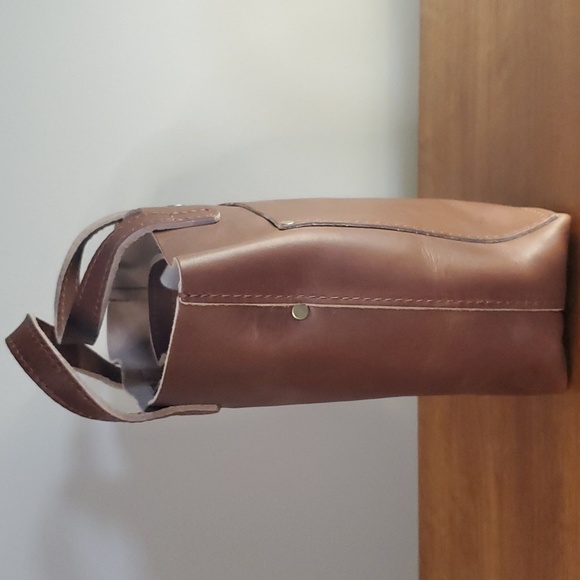 Portland Leather mini crossbody classic tote 🦄 English tan? NWOT - Picture 3 of 6